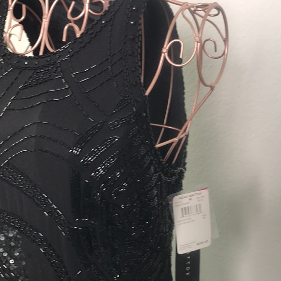 Aidan Mattox Sleeveless Beaded Cocktail Dress - Picture 4 of 8